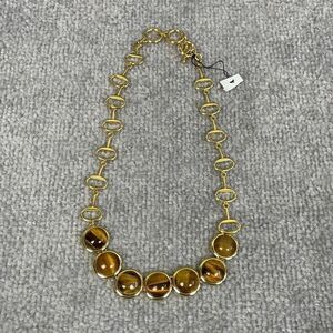 Brand New Talbots Tigers Eye Statement Fashion Necklace NWT